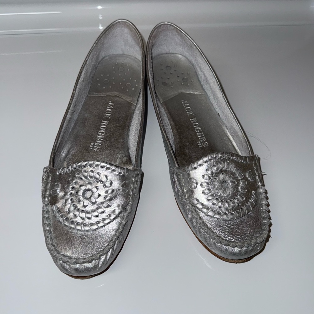 Jack Rogers Silver Women's Loafers
